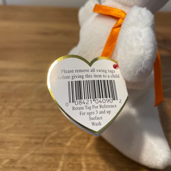 Ty Beanie Babies Spooky Ghost White 1995 – New Tag Protector VINTAGE - Picture 2 of 6